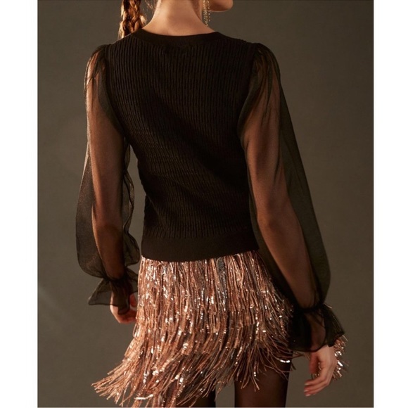 Maeve sheer sleeve sweater XL new without tags - Picture 4 of 6